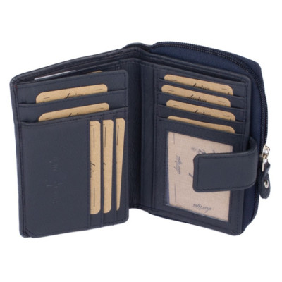 Barevná kožená dámská peněženka