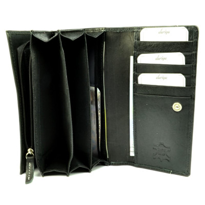 Černá dámská kožená peněženka