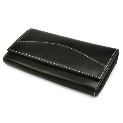 Černá dámská kožená peněženka