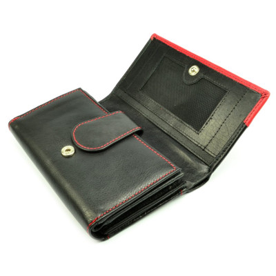 Černá dámská kožená peněženka s pruhem