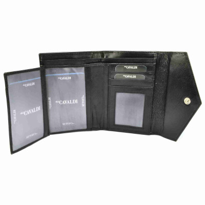 Černá kožená dámská peněženka