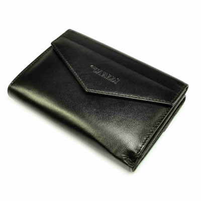 Černá kožená dámská peněženka