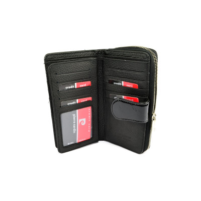 Černá kožená peněženka dámská