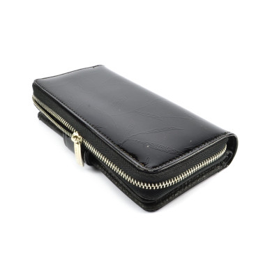 Černá kožená peněženka dámská