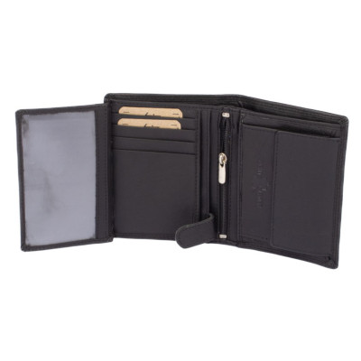 Černá kožená peněženka pánská