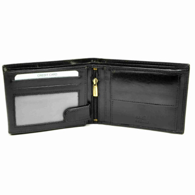 Černá pánská kožená peněženka