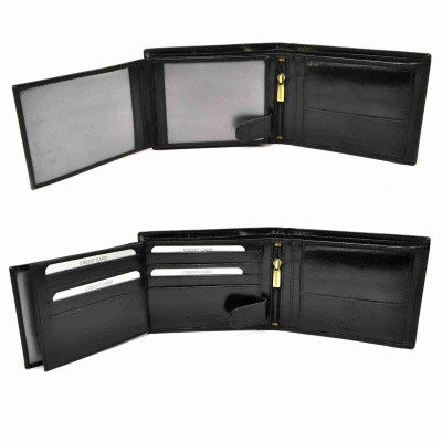 Černá pánská kožená peněženka