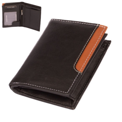 Černá peněženka kožená pánská