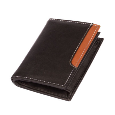 Černá peněženka kožená pánská
