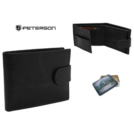 Černá peněženka kožená pánská