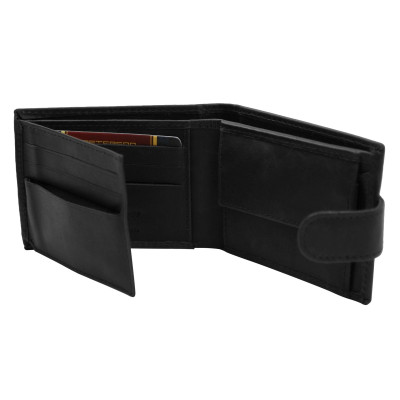 Černá peněženka kožená pánská