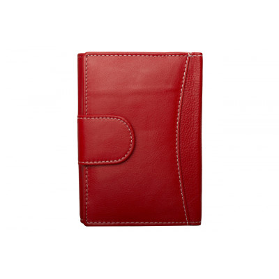 Dámská červená kožená peněženka
