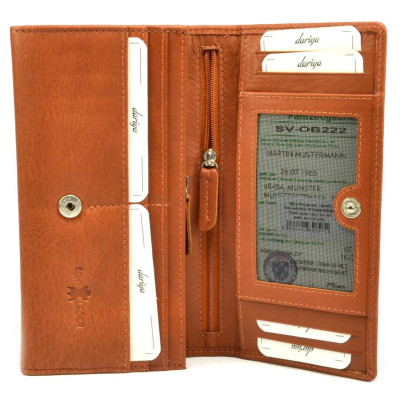 Dámská kožená peněženka hnědá