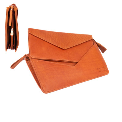 Dámská kožená peněženka světle hnědá