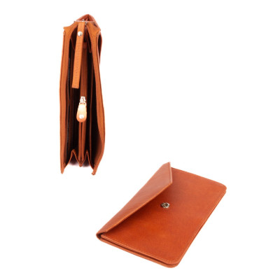 Dámská kožená peněženka světle hnědá