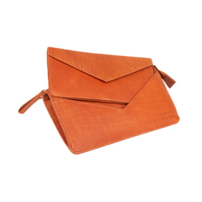 Dámská kožená peněženka světle hnědá