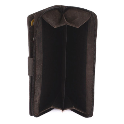 Dámská luxusní kožená hnědá peněženka