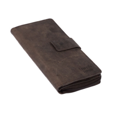 Dámská luxusní kožená hnědá peněženka