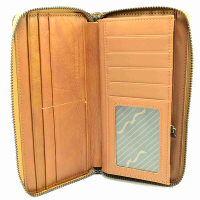 Dámská peněženka hnědá kožená