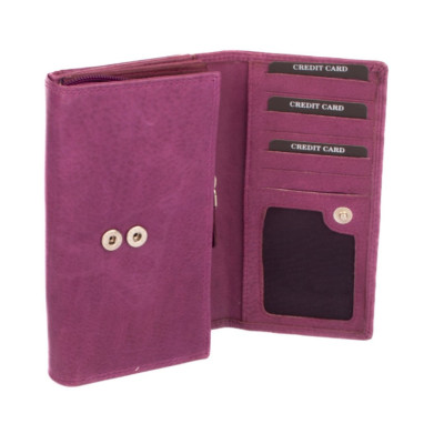 Fialová peněženka kožená dámská