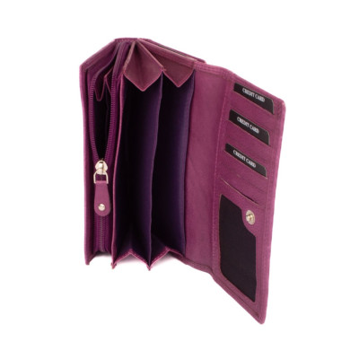 Fialová peněženka kožená dámská