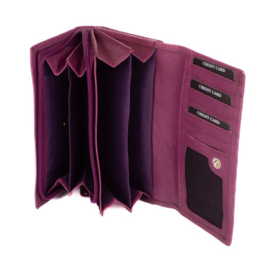 Fialová peněženka kožená dámská