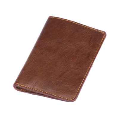 Hnědá kožená dokladovka