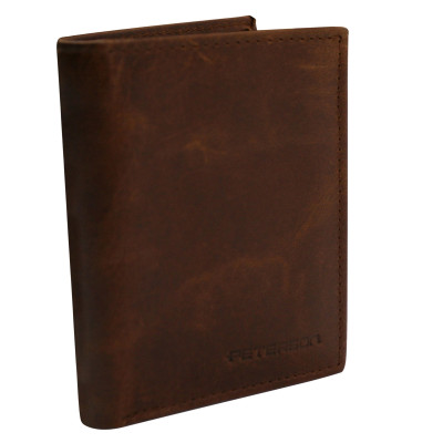 Hnědá kožená pánská peněženka