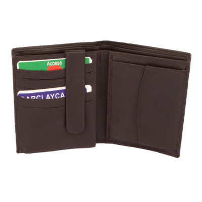 Hnědá kožená peněženka pánská