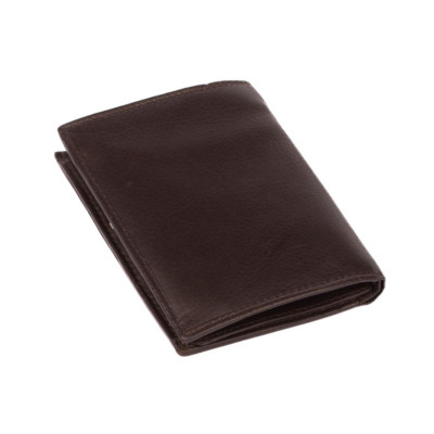 Hnědá kožená peněženka pánská