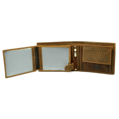 Hnědá pánská peněženka