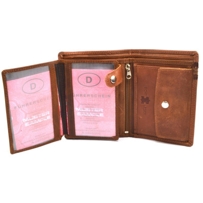 Hnědá pánská peněženka kožená