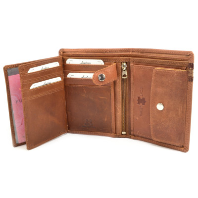 Hnědá pánská peněženka kožená