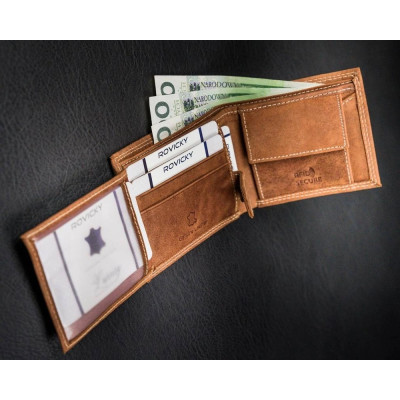 Hnědá peněženka kožená pánská