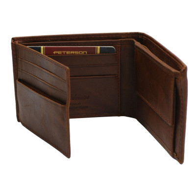 Hnědá peněženka kožená pánská