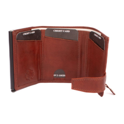 Hnědé pouzdro na karty