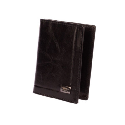 Kožená dokladovka černá