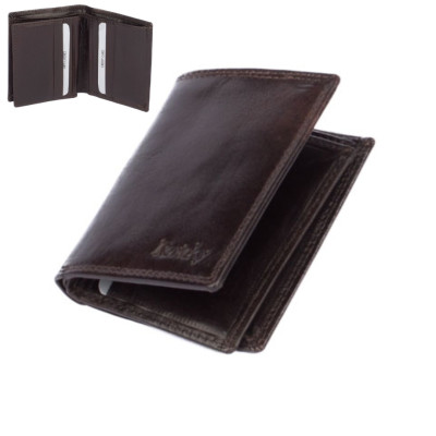 Kožená hnědá pánská peněženka