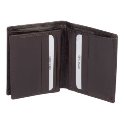 Kožená hnědá pánská peněženka