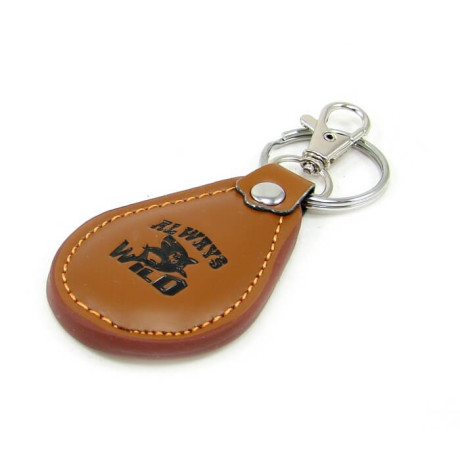Kožená klíčenka hnědá