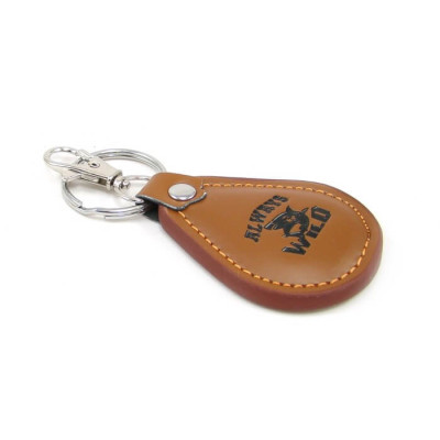Kožená klíčenka hnědá
