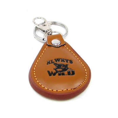 Kožená klíčenka hnědá