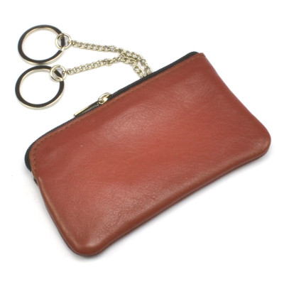 Kožená klíčenka světle hnědá