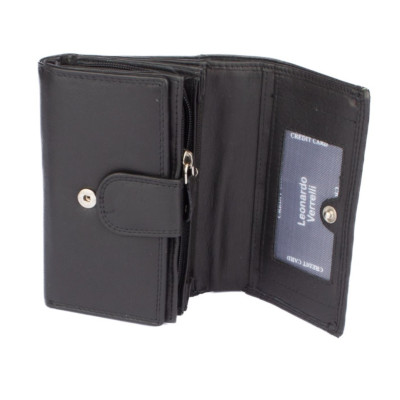 Kožená luxusní černá peněženka