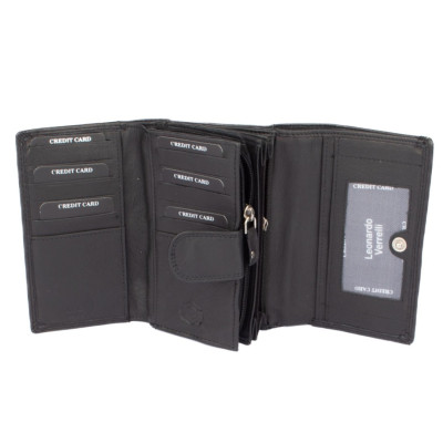 Kožená luxusní černá peněženka