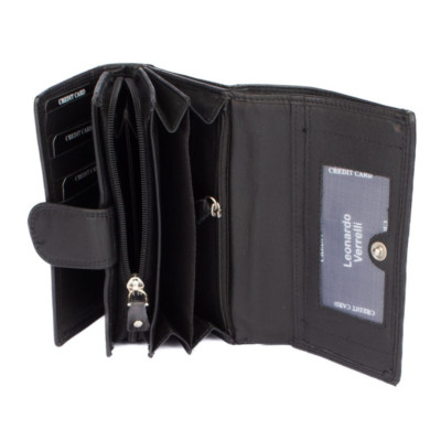 Kožená luxusní černá peněženka