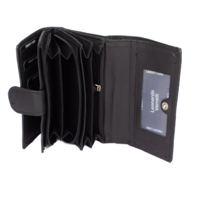 Kožená luxusní černá peněženka