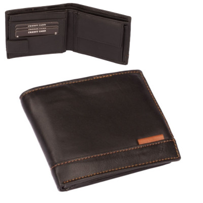 Kožená pánská černá peněženka