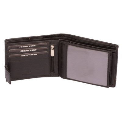 Kožená pánská černá peněženka