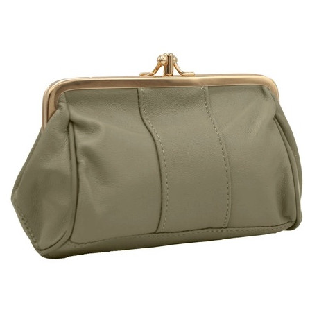 Kožená peněženka na mince béžová